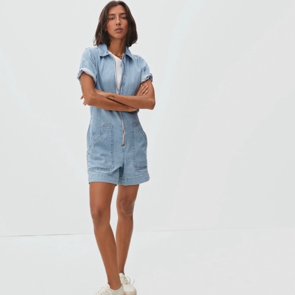 Everlane The Denim Short Coveralls